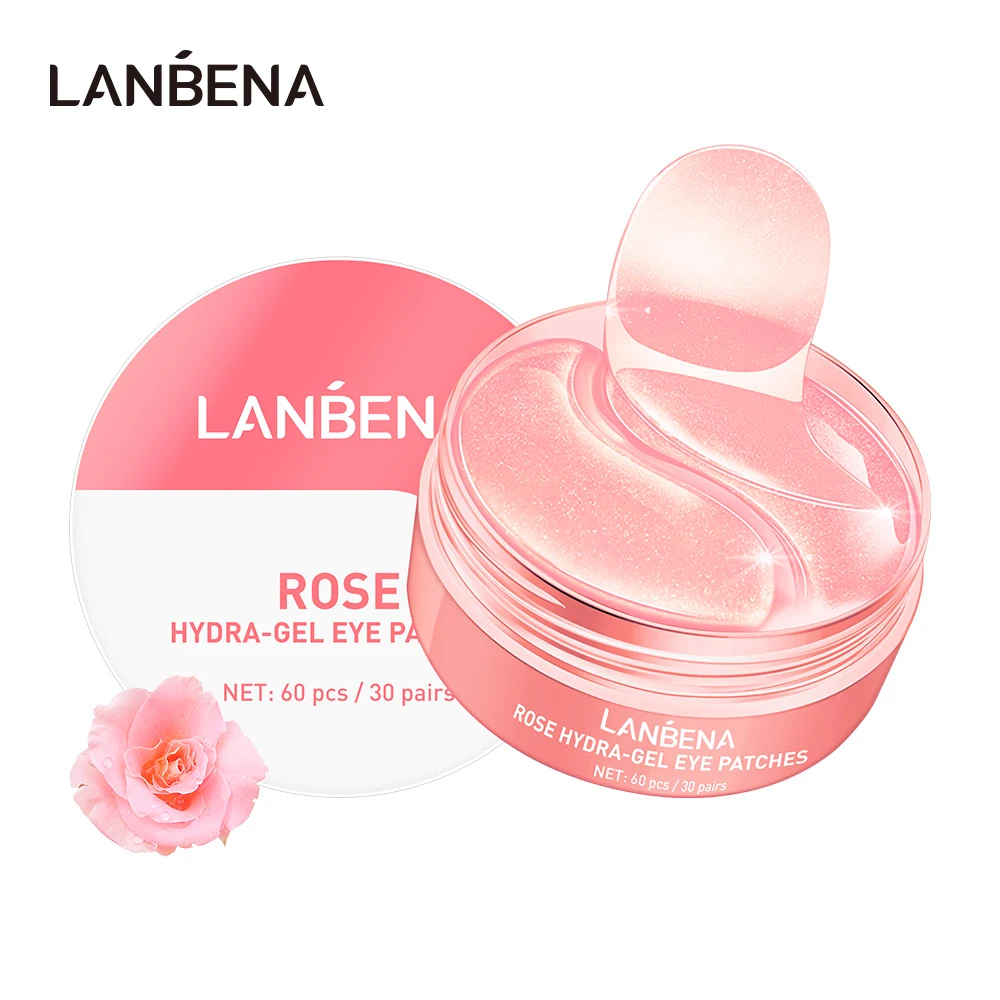 

LANBENA Rose Hydra Gel Eye Mask Lady Collagen Eye Patches Remove Puffy Eyes Original Nourish Repair Micro Molecule Brighten Skin