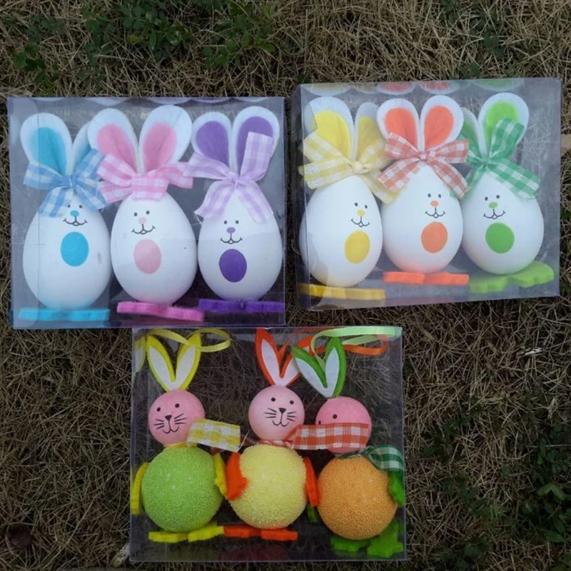 3 шт. пасхальные яйца милый кролик Цыпленок висячая игрушка Детские домашние
