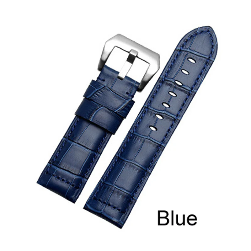 Quality Brown Handmade Band Men Watchband for Panerai  Leather Watch Straps Male Replacement Bands Wist Bracelet 22mm 24mm 26mm