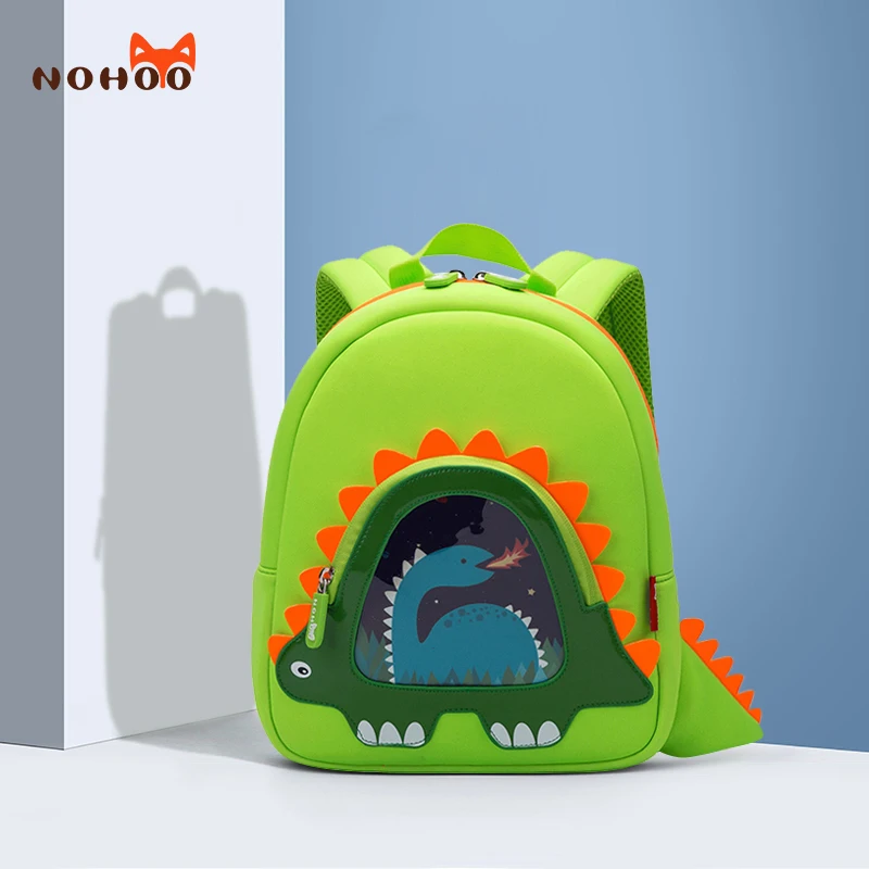 NOHOO портфель школьный 3D мультфильм животных школьные сумки Высокого качества прозрачный водонепроницаемый