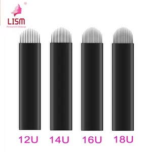 Иглы U-образные для микроблейдинга, 12141618 дюймов, 500 шт., 0,18 мм