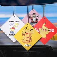 tomy pokemon action figure animation cartoon car fragrance piece pendant car interior fragrance piece hanging pikachu pendant