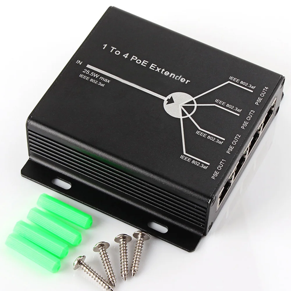 4 порта PoE удлинитель IEEE802.3af продлить 120 м трансмиссия для IP-камера 1 0 Гбит/с ip max |