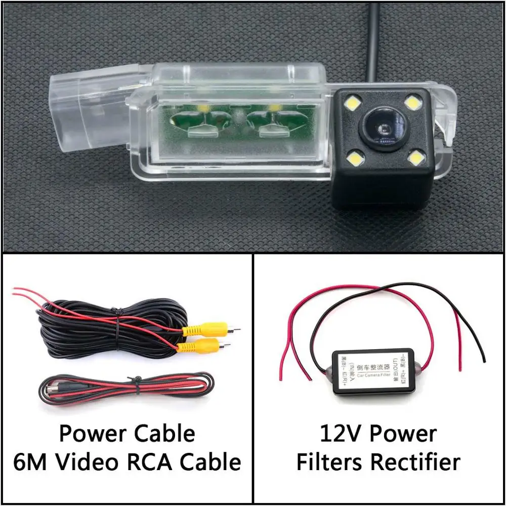 Camera With Filter 4 Светодиодный свет камера заднего вида для Volkswagen VW golf 5 golf V golf MK5 golf 7 golf 6 Passat CC автомобильный парковочный ЖК-зеркальный монитор - Название цвета: Camera With Filter