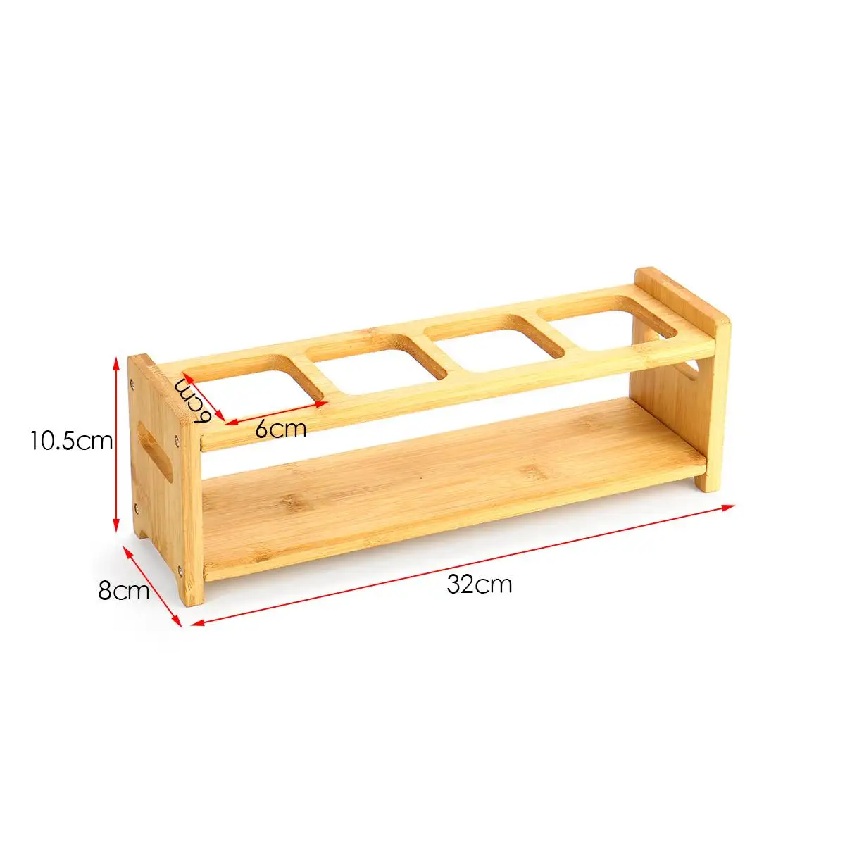 

4 Holes Glass Oil Bottle RackDisplay Rack Wood Storage Box Wooden Stand Rack Organizer for Home Decoration