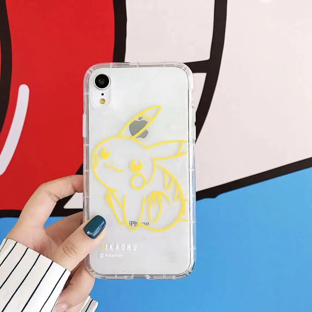 Чехол для телефона с изображением мультяшных карманных монстров Pokemons Pikachue iPhone XS