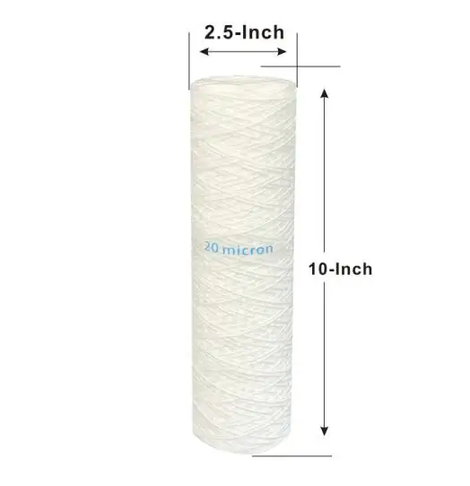 Sw10-2 String Wound Sediment Filters 20inch 10pcs SKBAWA-s041 CTG 10 Micron 