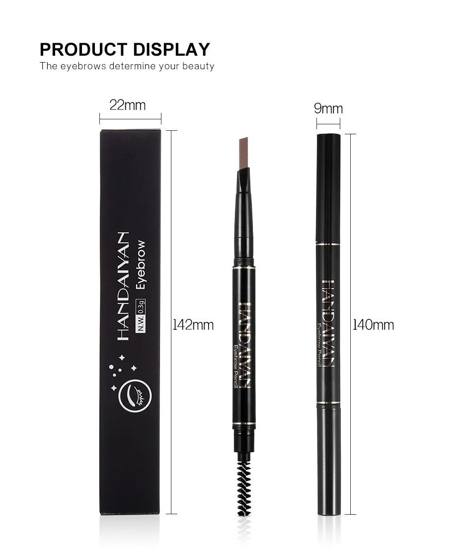 

HANDAIYAN Eyebrow Tint Cosmetics Natural Long Lasting Paint Tattoo Eyebrow Waterproof Black Brown Eyebrow Pencil Makeup TSLM1