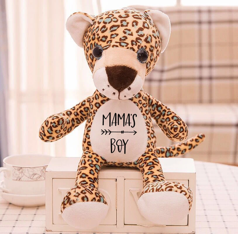 

Personalized customized Plush toy Cartoon leopard Stuffed Plush Doll Jungle Series Stuffed Animals Toys for Kids Baby