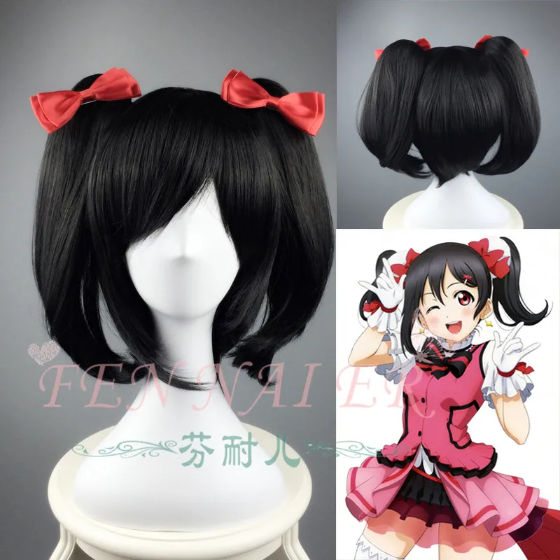 Парик для косплея Нико Ядзава из японского аниме LOVE LIVE с челкой 2 красными