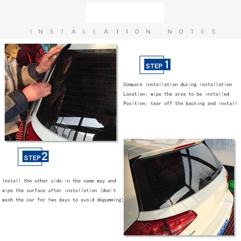 2 шт. автомобильный спойлер из углеродного волокна для заднего окна боковой крыло