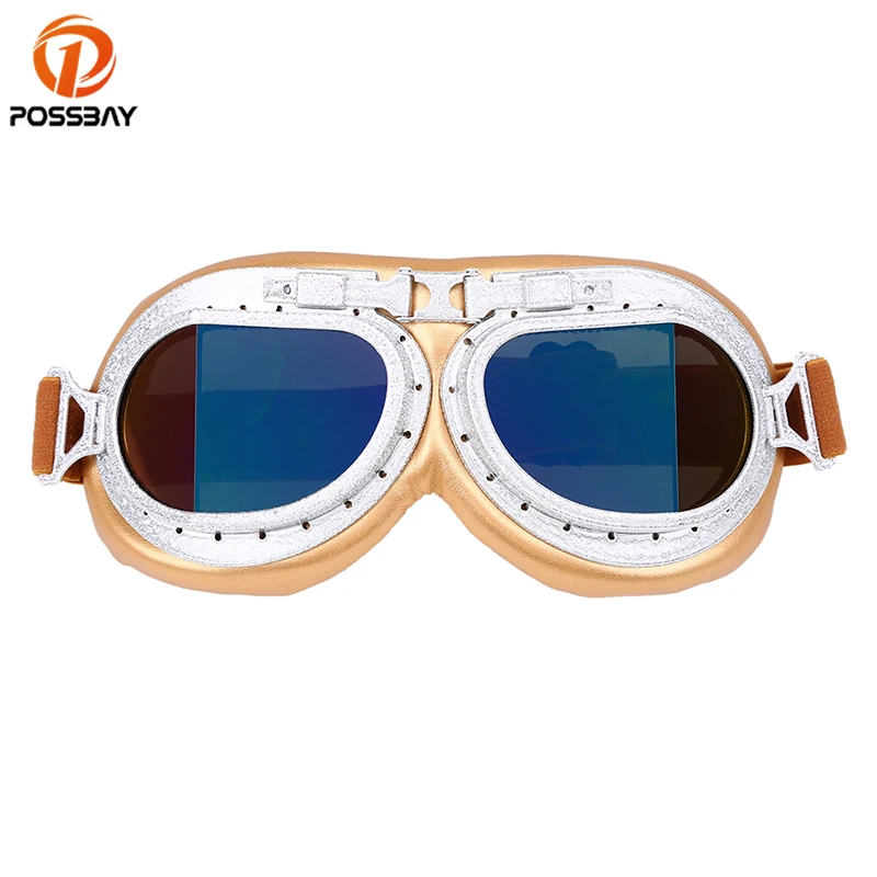 Медные мотоциклетные очки POSSBAY для Кафе Racer Moto велосипедные шлемы катание на