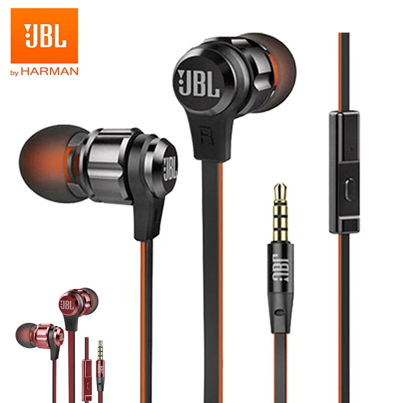 

Original JBL T180A Stereo In-ear Go Earphones Remote With Microphone Sport Music Pure Bass Sound Headset For Android iPhone