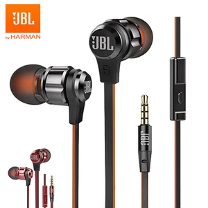 Original JBL T180A Stereo In-ear Go Earphones Remote With Microphone Sport Music Pure Bass Sound Headset For Android iPhone