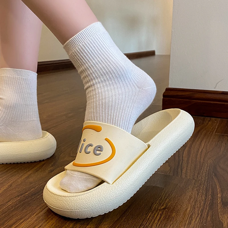 

Mute Sofa Massage Slippers for Women Home Cute Soft Thick Sole Slides Shoes Anti-slip Sandals Summer Platform Bathroom Female