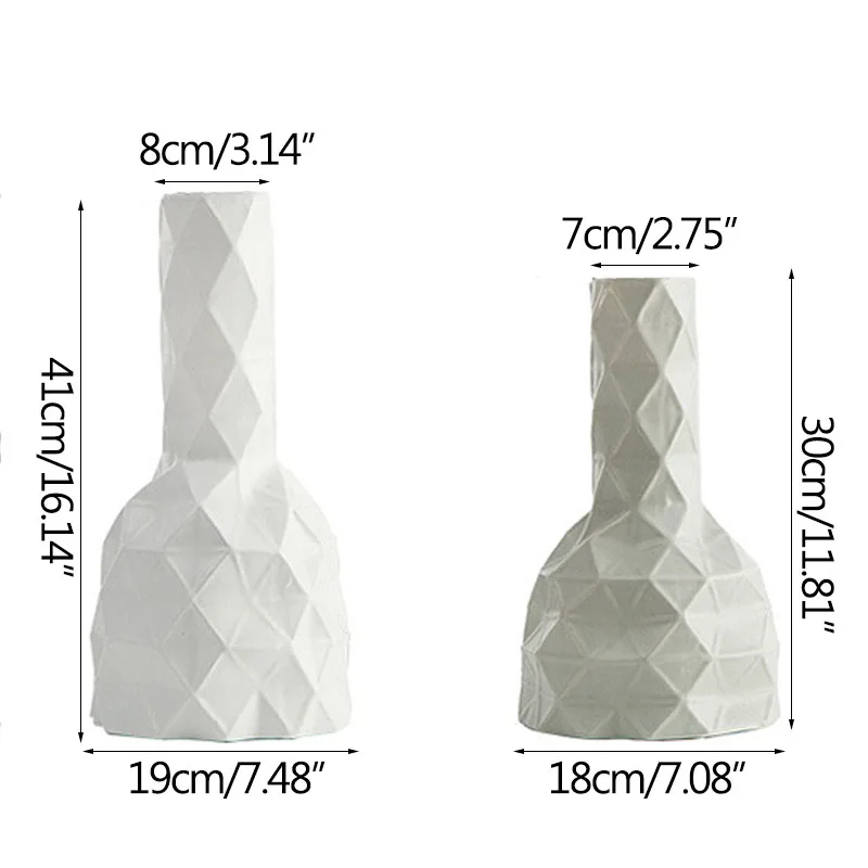 

Nordic Geometric Polyhedral Ceramic Flower Vase Home Decoration Modern Art Flower Plant Holder Desk Hydroponics Room Decor