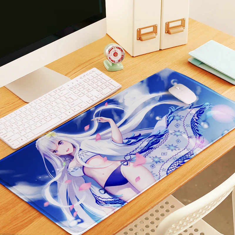 

Anime Re:Life in a different world from zero Gaming Mouse Pad Mat Rem Ram Emilia Ergonomic Rubber Mousepad Cosplay Props