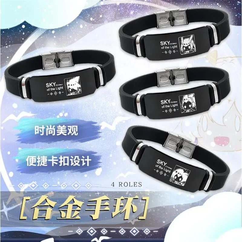 

Модный браслет с белыми птицами из аниме «небо», кольцо, модный браслет из титановой стали и силикагеля, рождественские подарки
