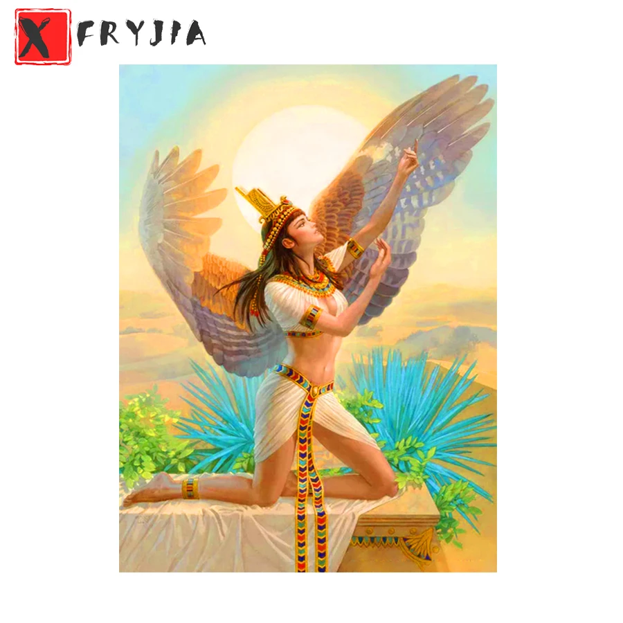 

Полноразмерная алмазная живопись богиня, винтажная мозаика ангел с крыльями, вышивка, алмазная вышивка, распродажа, домашний декор