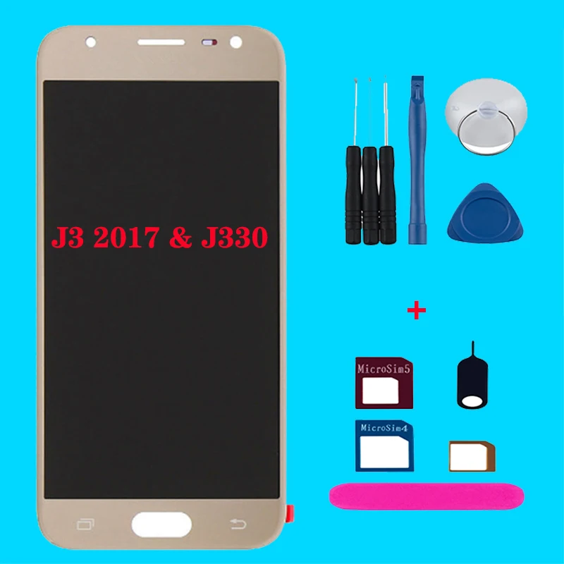 Оригинальный ЖК дисплей для Samsung Galaxy J3 2017 J330 J330F J330G сменный сенсорный экран с