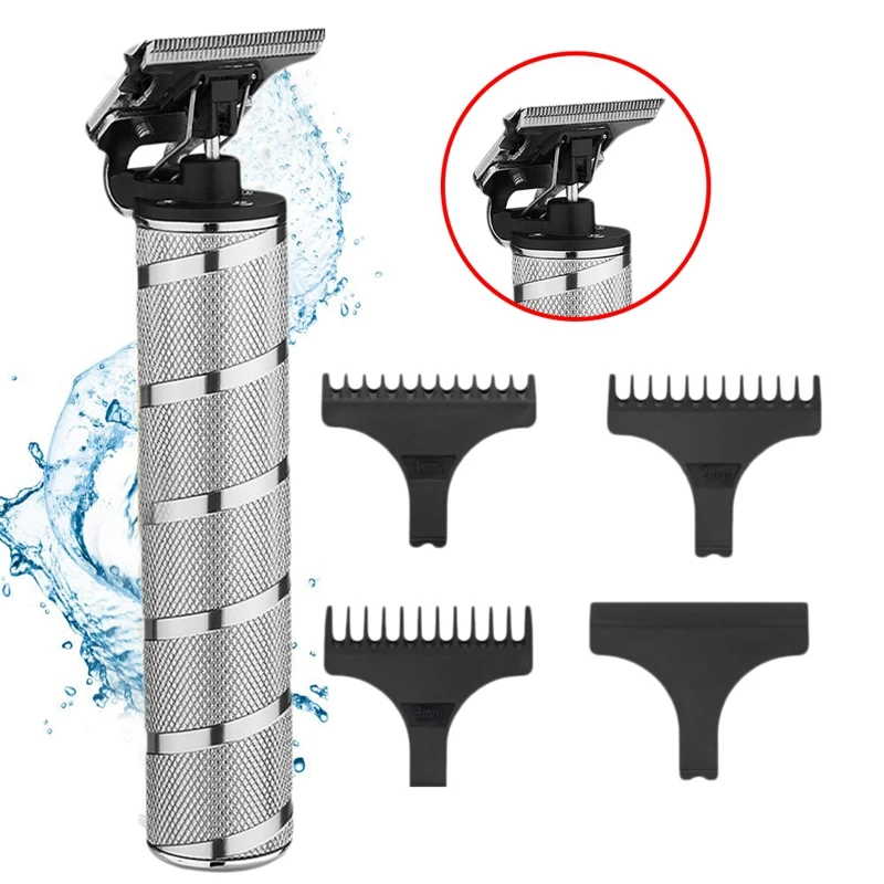 

Rechargeable Cordless Cutting T-Blade Trimmer Hair Clippers Electric Outliner Clippers Barber Grooming