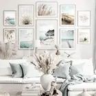 Постер в скандинавском стиле, трава, тростник, морской волк, мост, раковина, натуральное настенное искусство, холст, живопись, принты, украшение для гостиной, Настенная картина