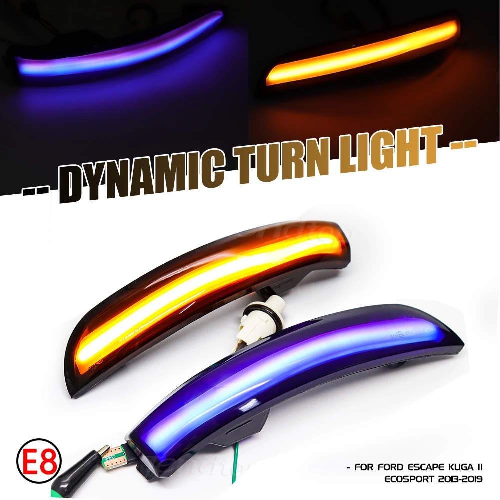

Scroll Dynamic Turn Signal Mirrors Light Side Repeater Lamp For Ford Escape Kuga II EcoSport 2013 2014 2015 2016 2017 2018 2019