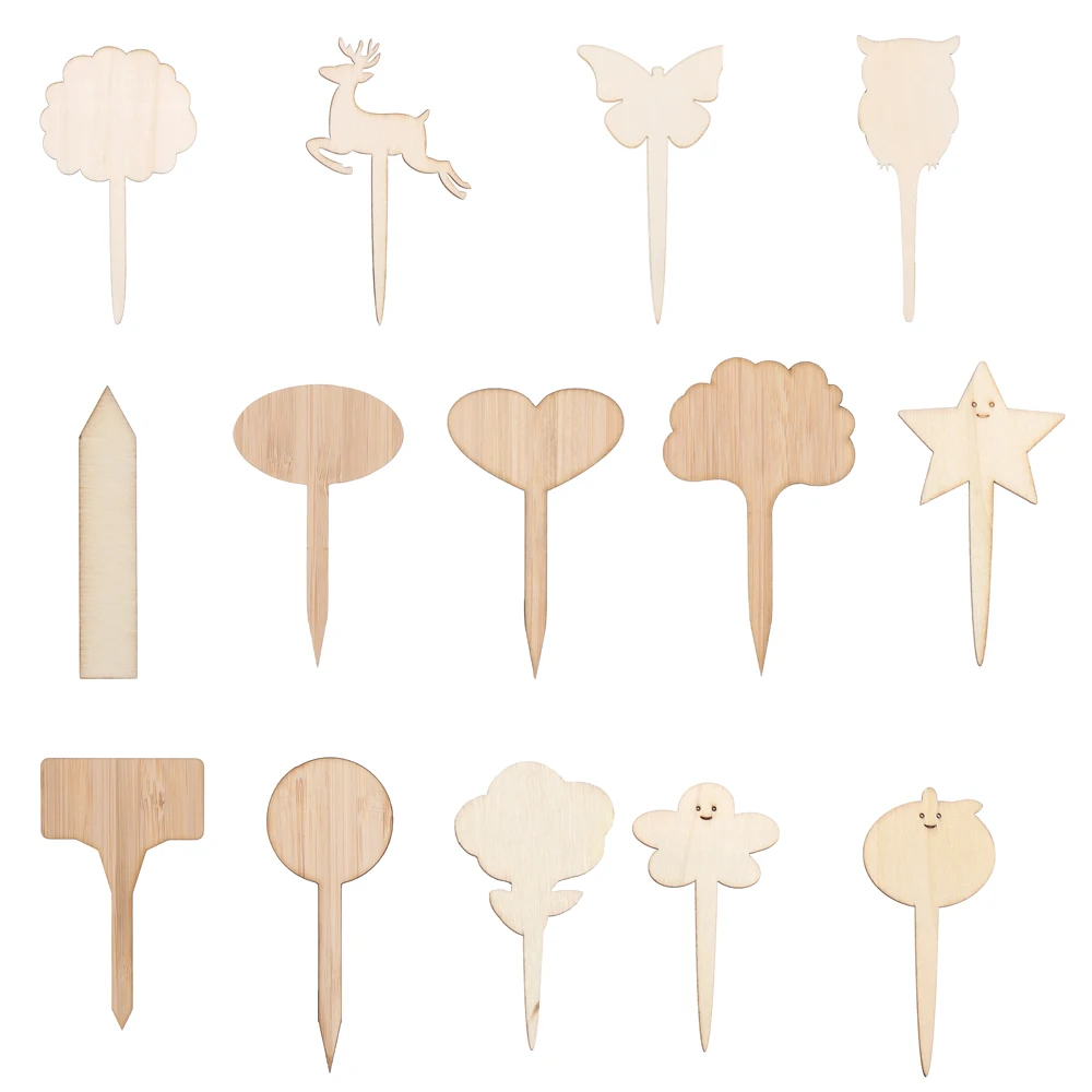 10 шт. Т образные бамбуковые этикетки для растений Экологичные деревянные бирки