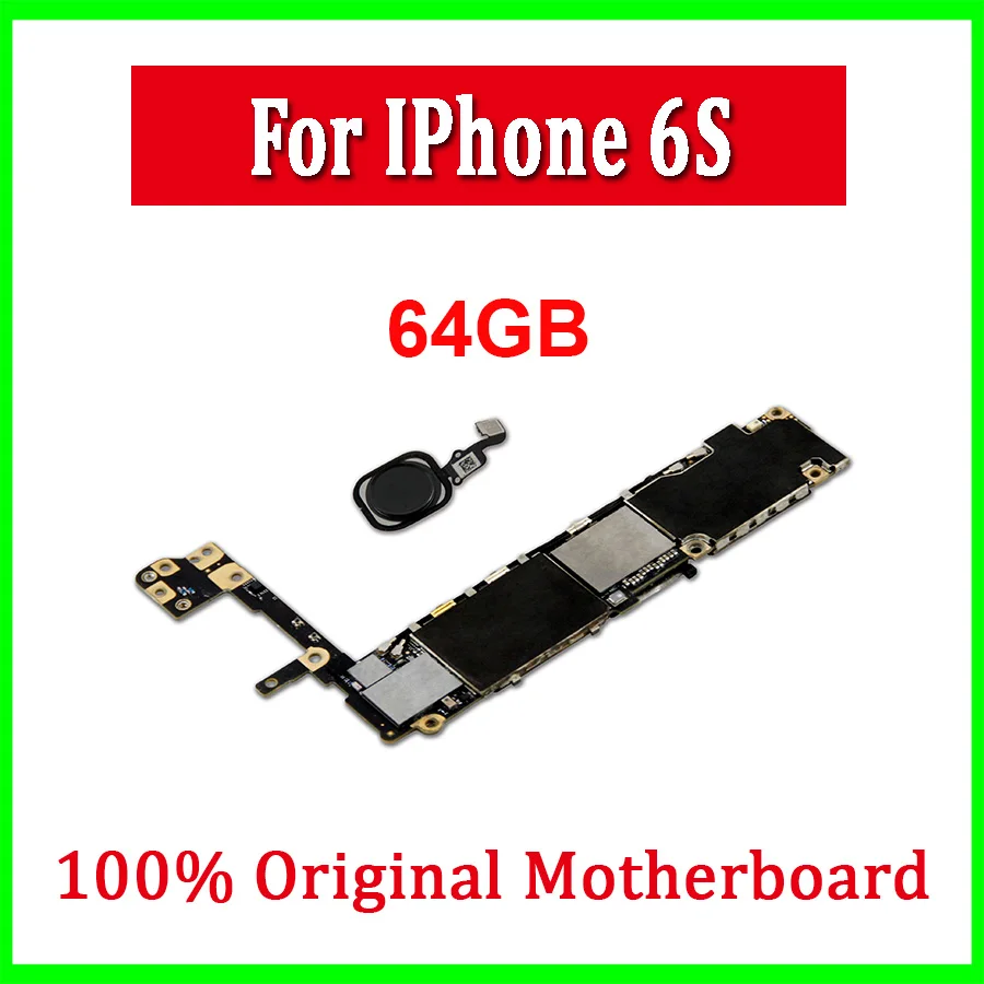 Материнская плата для iphone 6s черная 64 ГБ с распознаванием отпечатков пальцев