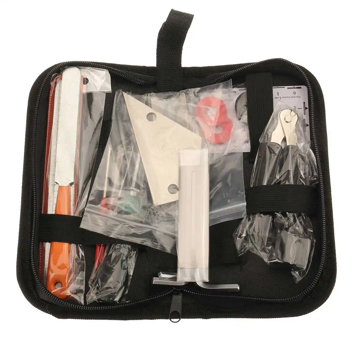 

20PCS Guitar Tool Kit Repairing Maintenance Tools Guitar Care 3 in 1 String Winder Leveling Action Ruler Fret Sanding File Set
