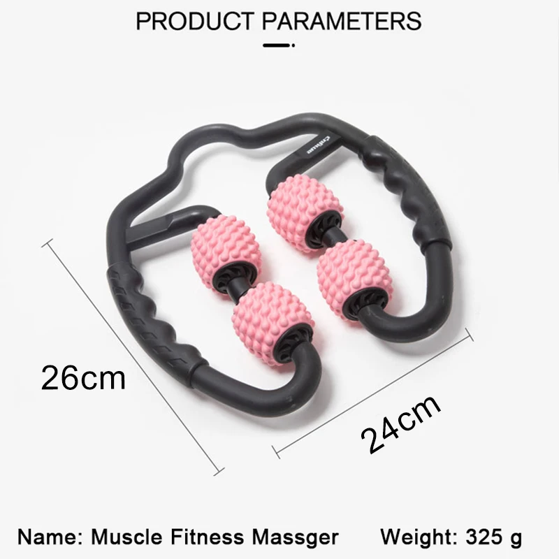 

4 Wheel Yoga Fitness Foam Massage Roller Leg Neck Arm Massager Muscle Relax Roller Relief Anti Cellulite Health Care Tool