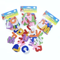 self adhesive eva stickers english alphabet digital cute pattern foam sticker crafts diy decoration random color toy gift