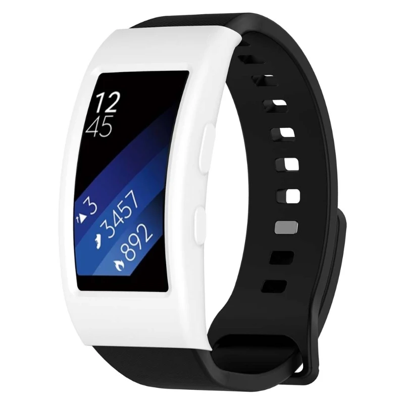 Белый Силиконовый чехол для часов протектор для samsung gear Fit 2 Pro SM-R360 SM-R365 3XUE - Цвет: Белый