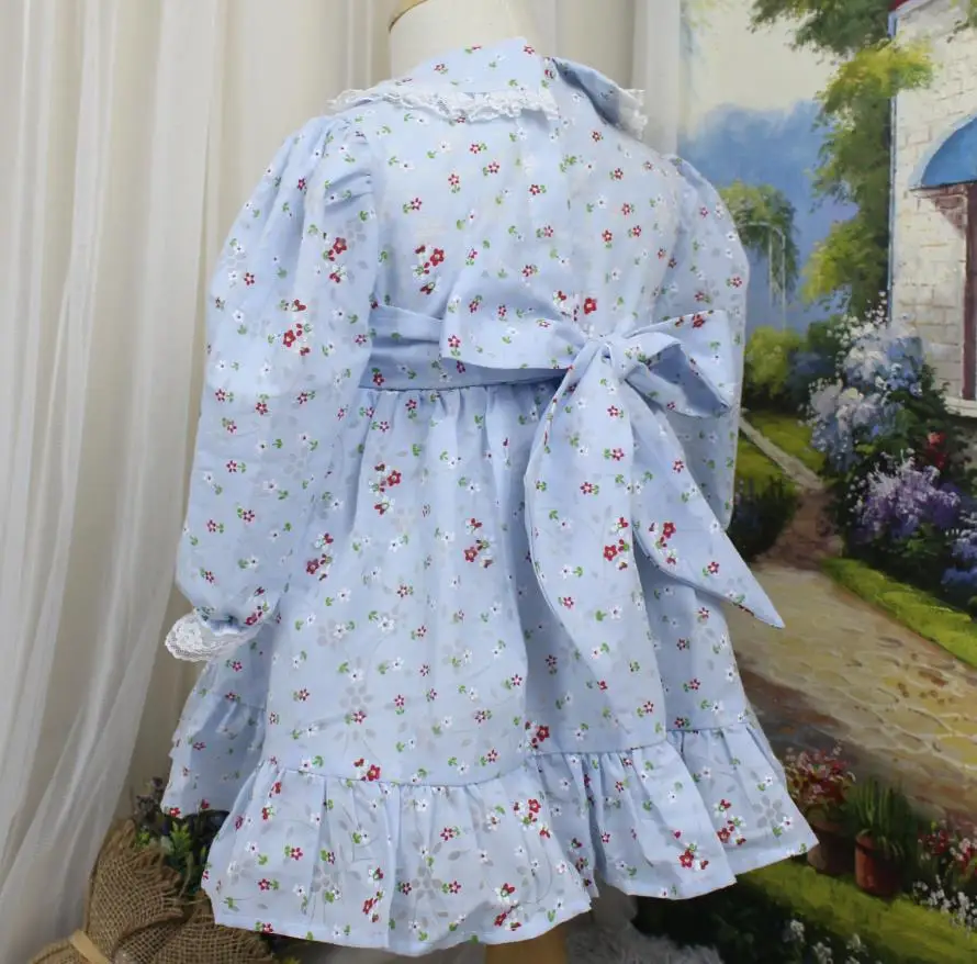 

baby girl Vintage Princess Spanish Lolita dress Turkey kids floral Birthday Party Cute Printed Dress