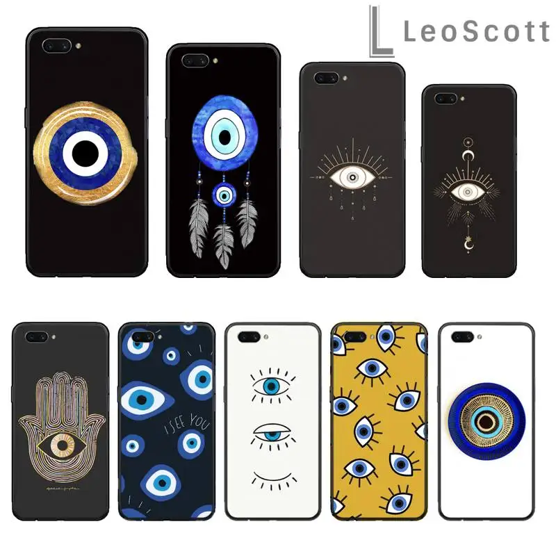 

Lucky Eye Blue Evil Eyes Phone Case For OPPO R9 R11 R15 R17 RENO Realme S PLUS Normal 2z 3 5 C2 pro