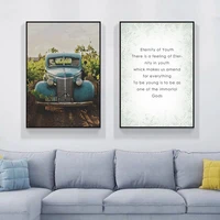 vintage classic cars canvas poster quotes art pictures village dekoration interior paintings for living room prints wall decor