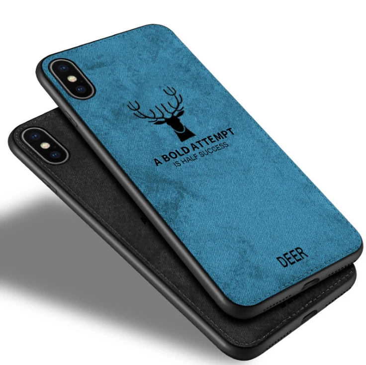 Мягкий тканевый чехол с текстурой оленя для iphone xs 6 7 funda 11 pro max 8 7Plus 8Plus xr x Чехлы Apple