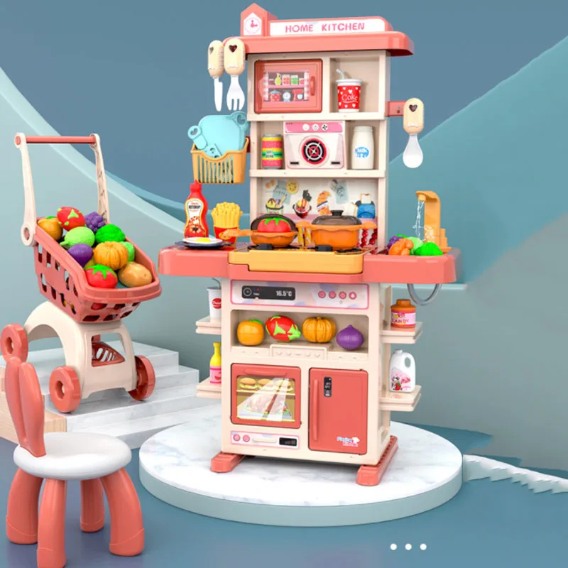 43pcs Sound And Light Play House Simulation Tableware Leisur