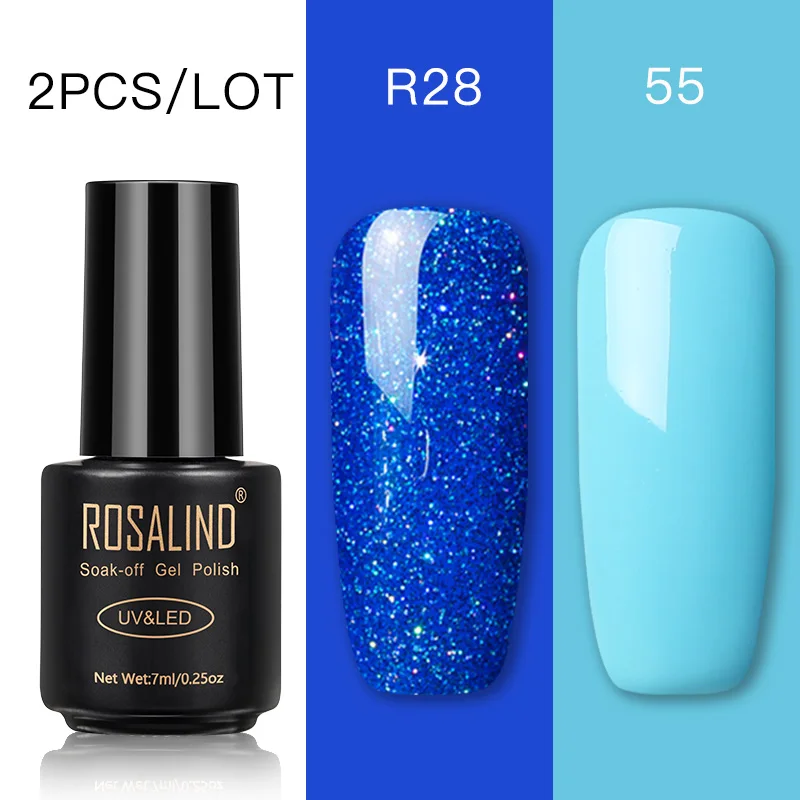 Set 13 ROSALIND Гель-лак для ногтей набор художественный Гель-лак для ногтей Набор для маникюра впитывающий белый праймер Полупостоянный УФ-гель Гибридный лак - Цвет: Set 13