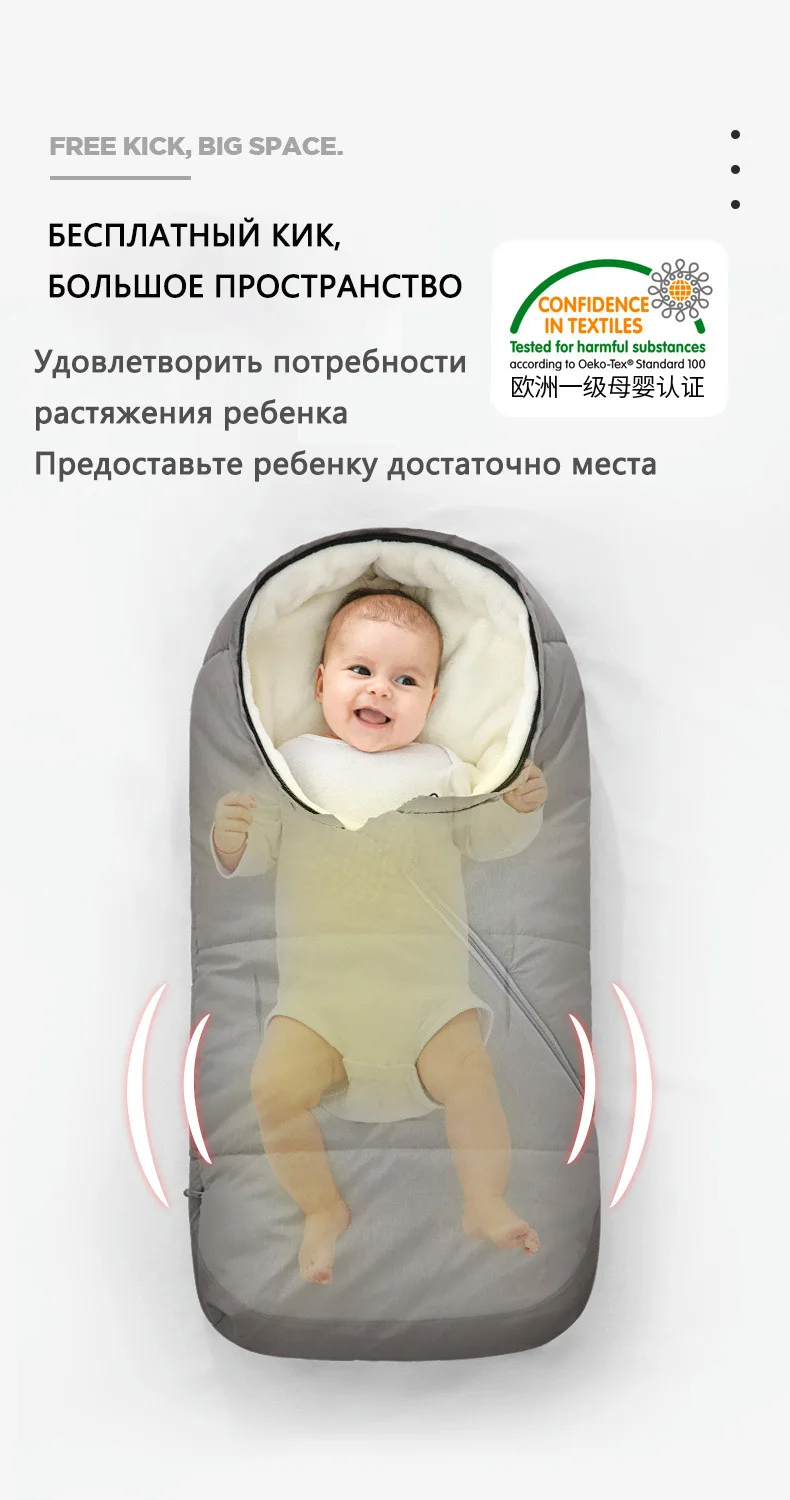 Спальный мешок для малышей, детские коляски, спальные мешки, утолщенные теплые детские коляски, ветронепроницаемый спальный мешок, анти-удар, Хлопковое одеяло