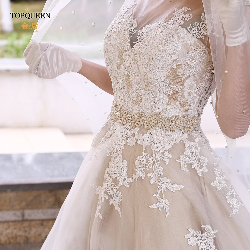 TOPQUEEN S412 ремень с жемчугом свадебный пояс лентой Свадебное платье для невесты