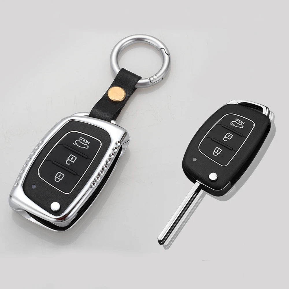 Качественный откидной ключ брелок из цинкового сплава чехол для Hyundai Creta Ix45 IX35 HB20