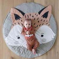 85cm fox print baby toddler soft cotton crawling play mat blanket floor carpet