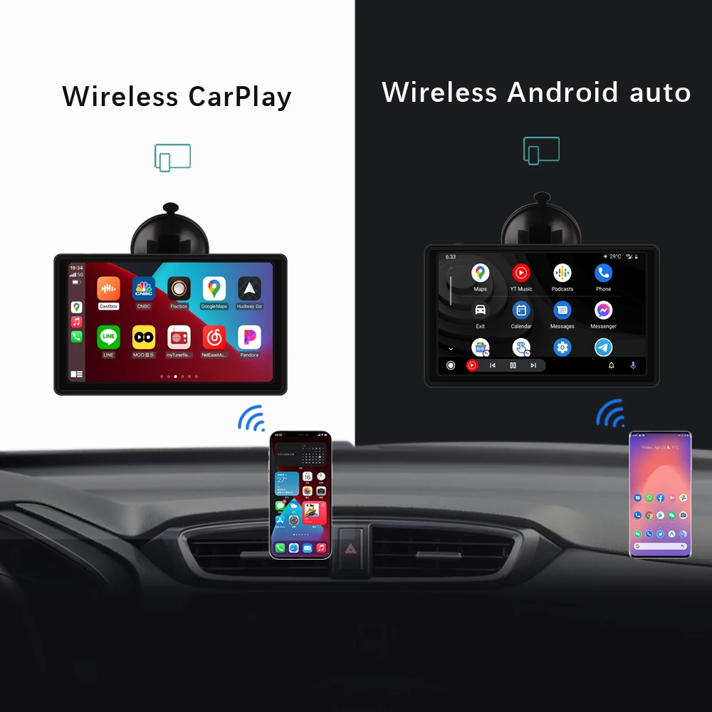 Автомобильная Портативная Беспроводная мультимедийная система CarPlay/Andoid