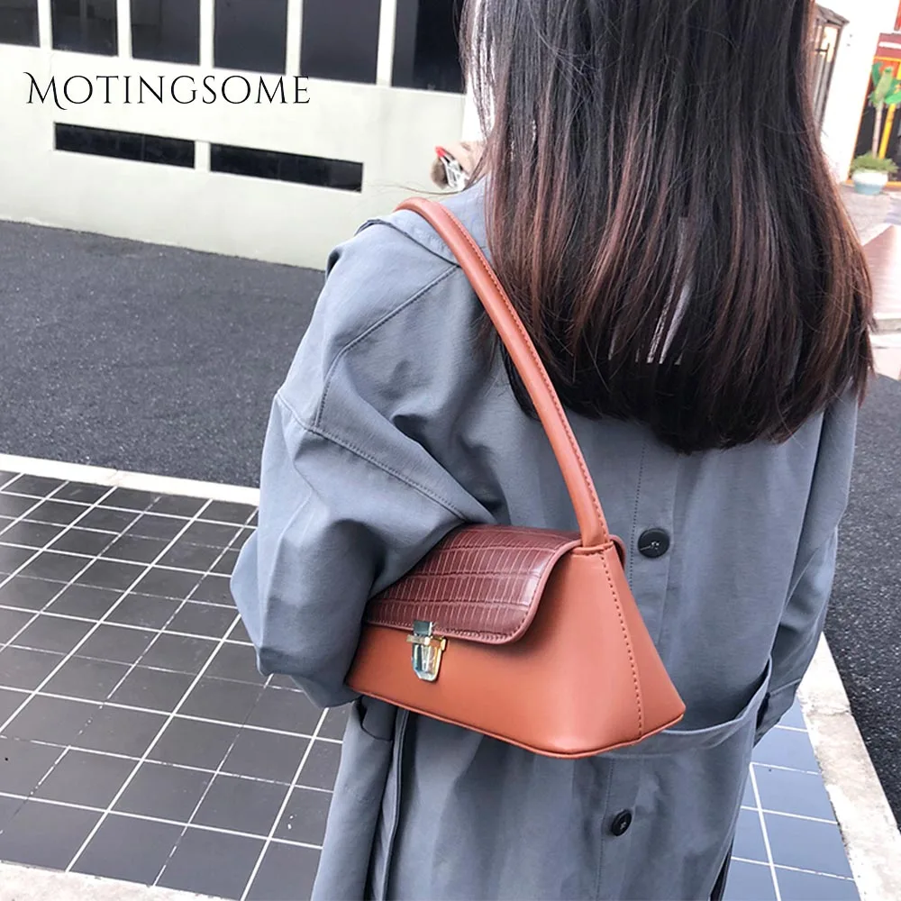 Винтажная женская сумка-багет из крокодиловой кожи под подмышечной сумкой сумка