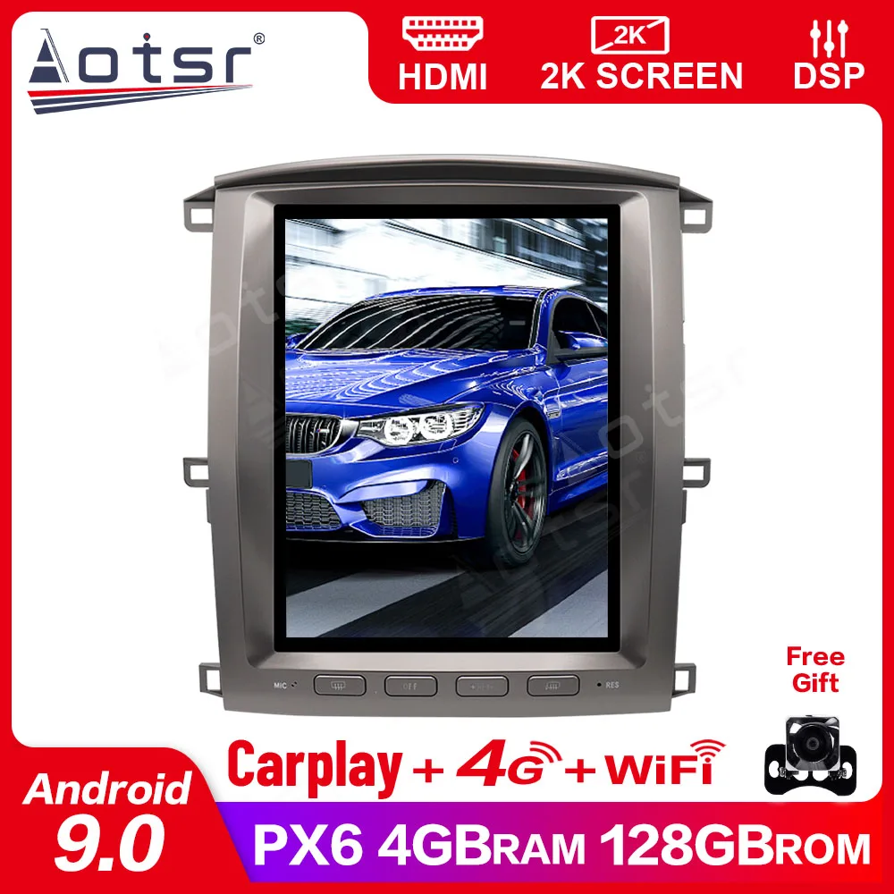 Экран Tesla для 2002 2003 2004 2005 2006 2007 Lexus LX470 LX 470 Android плеер GPS автомобильное аудио стерео