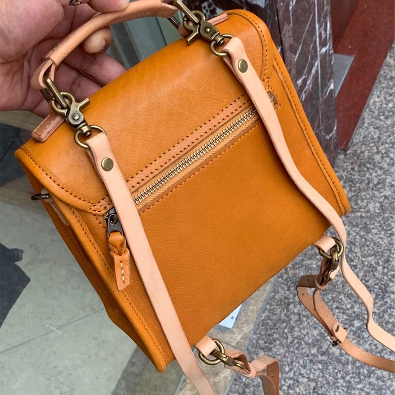 

YourSeason Retro Cow Leather Small Shoulder Bag Female 2021 Handmade Women Casual Korean Mini Backpack