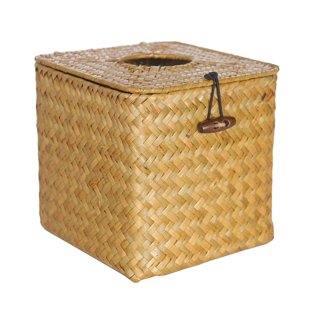 Ручная работа водоросли тканая декоративная ткань коробка квадратный чехол для