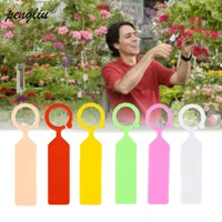 50pcs plastic plant labels colored nursery garden hanging plant tags re usable plant markers hook tree tags 7colors