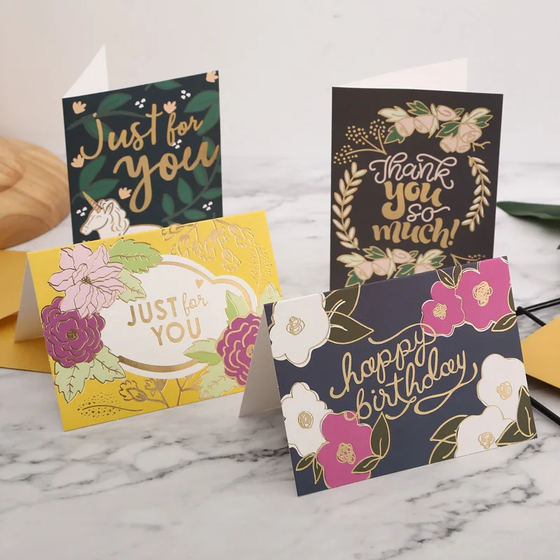 

8pcs Kids Greeting Cards Birthday Cards Cute Happy Birthday Thank You Cards